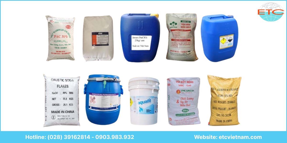 Các nhóm hóa chất xử lý nước cấp phổ biến
