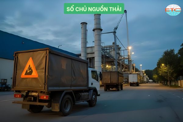 Nhân viên thu gom chất thải nguy hại